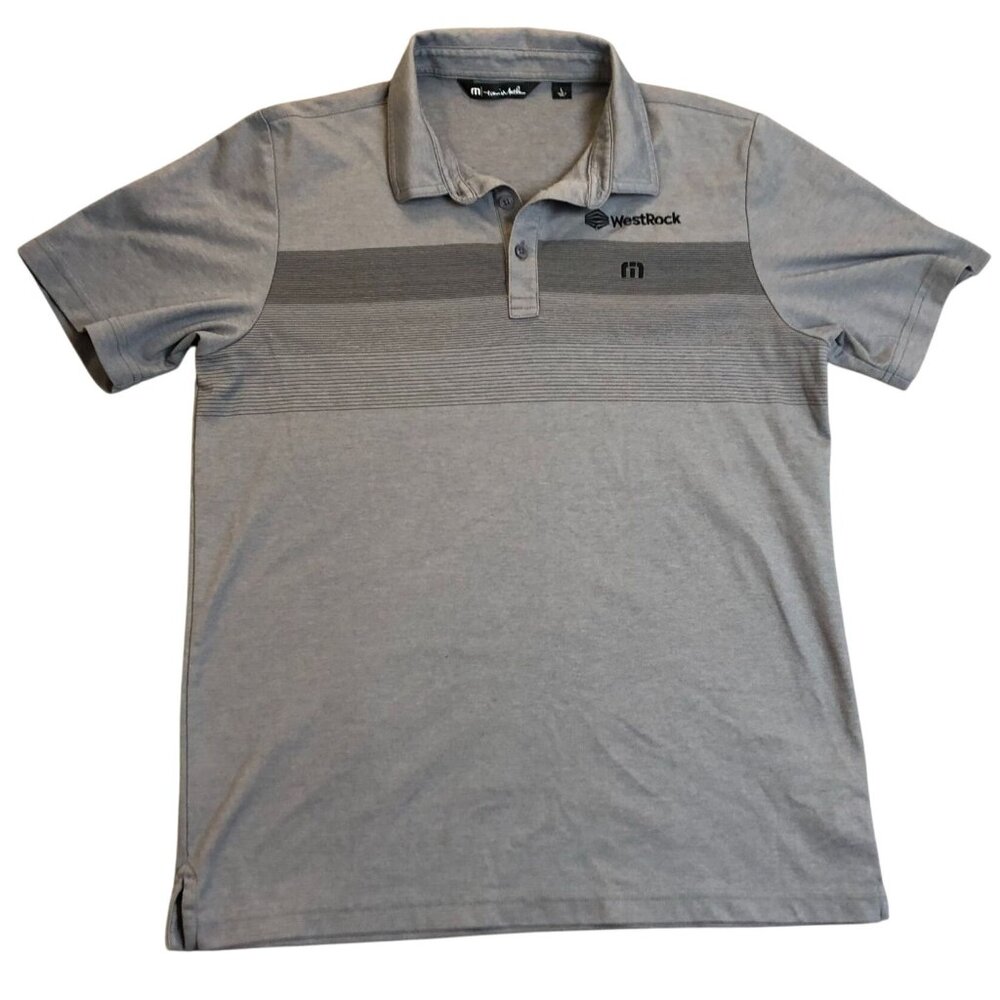 Travis Mathew Mens Shirt Large Golf WestRock Gray Polo